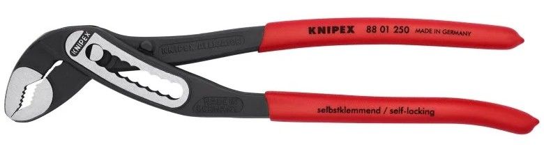 Knipex 88 01 250 10" Alligator Water Pump Pliers - Black/Red