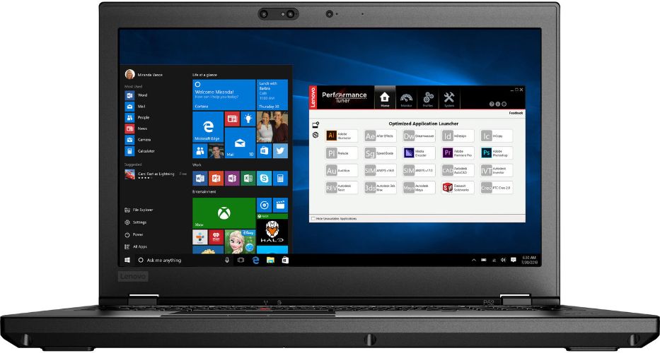 Lenovo ThinkPad P52 Mobile Workstation Laptop 15.6" - Black - Intel Xeon E-2176M 2.7GHz - 64GB RAM - 256GB