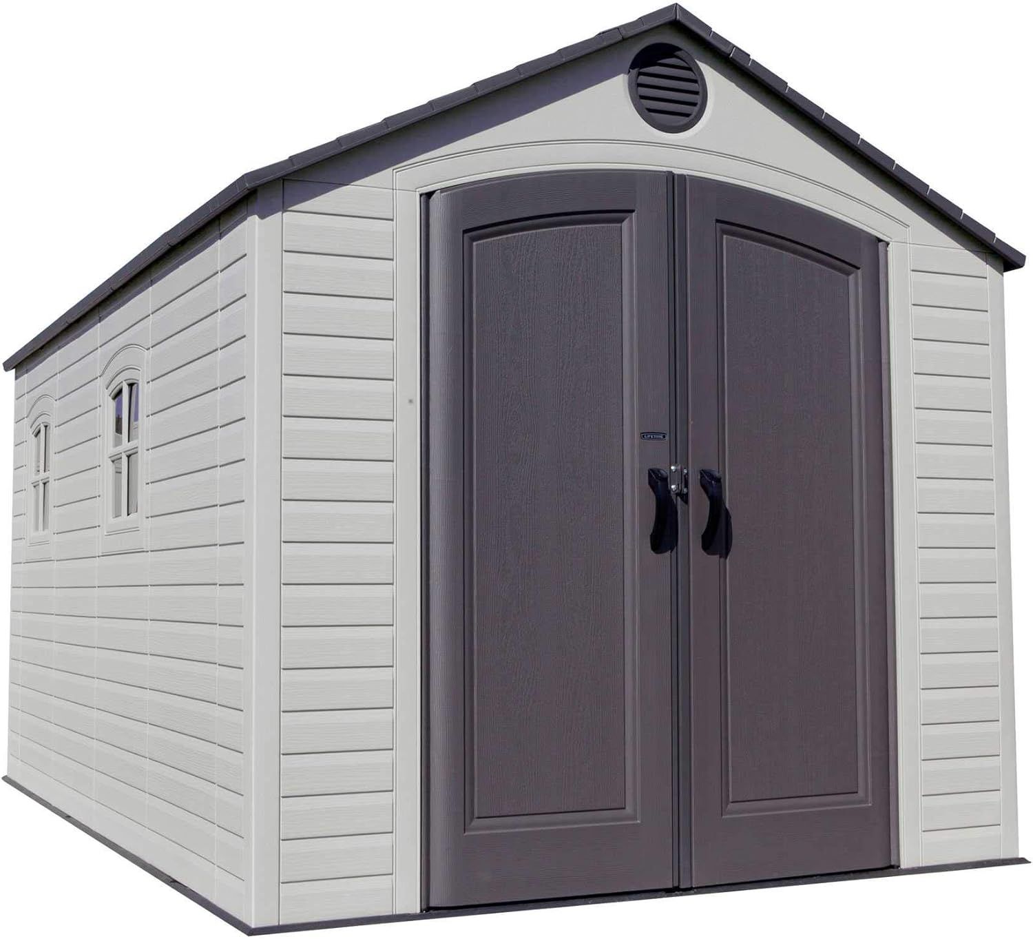 Lifetime 6402 8 ft. x 12.5 ft. Resin Outdoor Storage Shed - Desert Sand