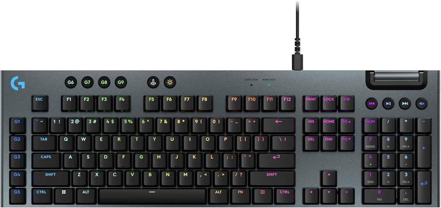 Logitech G915 X Wired Low Profile Gaming Keyboard - Black
