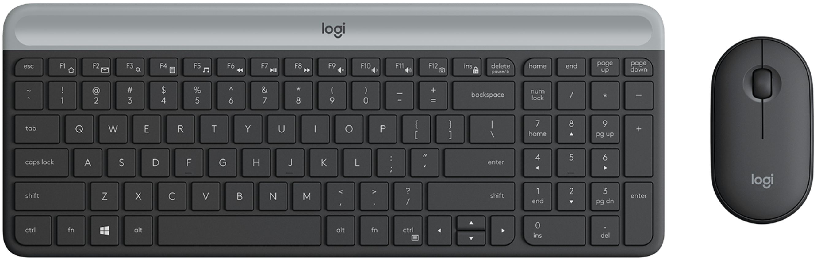 Logitech MK470 Slim Wireless Keyboard Mouse Combo - Graphite