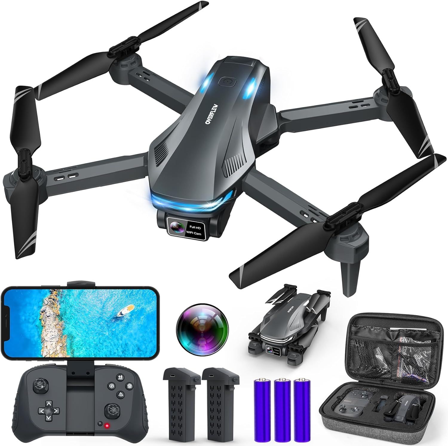 Loiley Drone with Camera Adults FPV for Kids S29 - Black