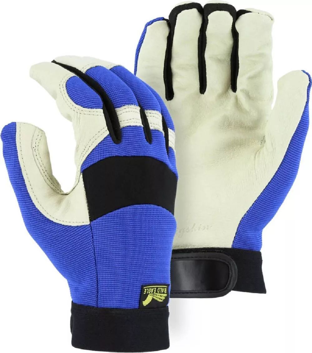 Majestic Glove Bald Eagle Mechanics Glove (M) - Blue/White