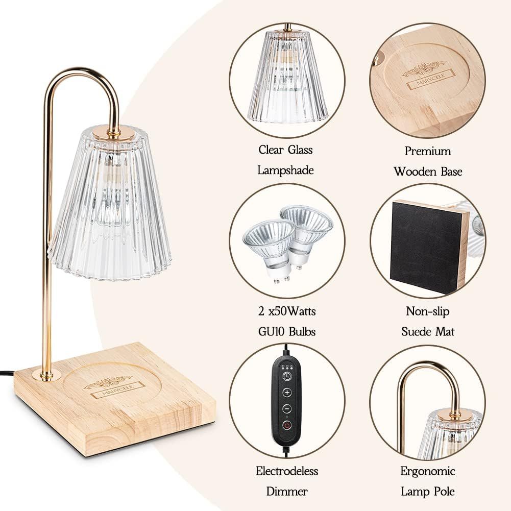 Marycele Candle Warmer Lamp B0BWJRJYS7 - Clear