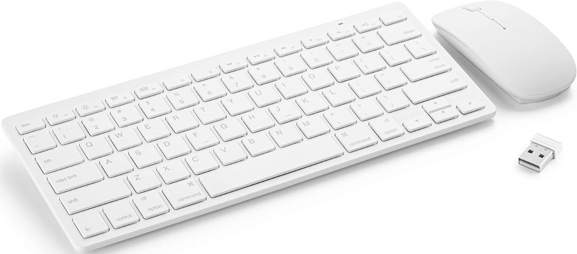 Mason West Slim Wireless Keyboard and Mouse Combo - White