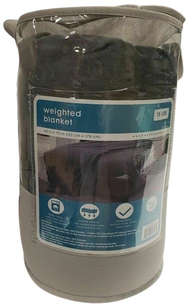Member's Mark Weighted Blanket 60in x 70in 15lbs - Dark Grey