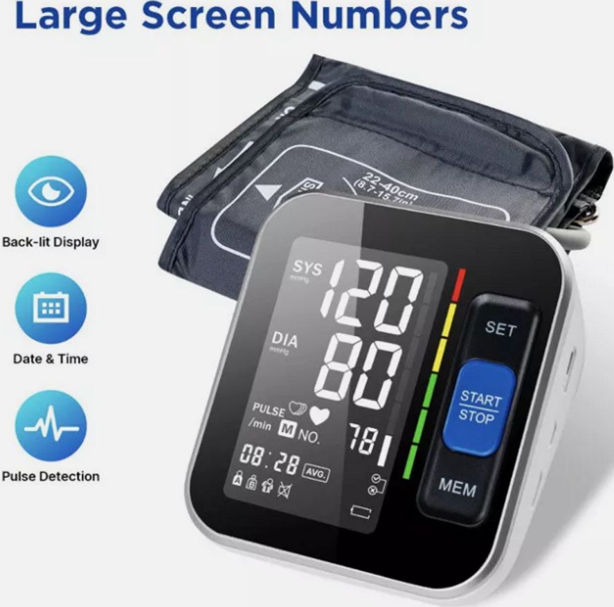 Mighty Rock Upper Arm Blood Pressure Monitor - White