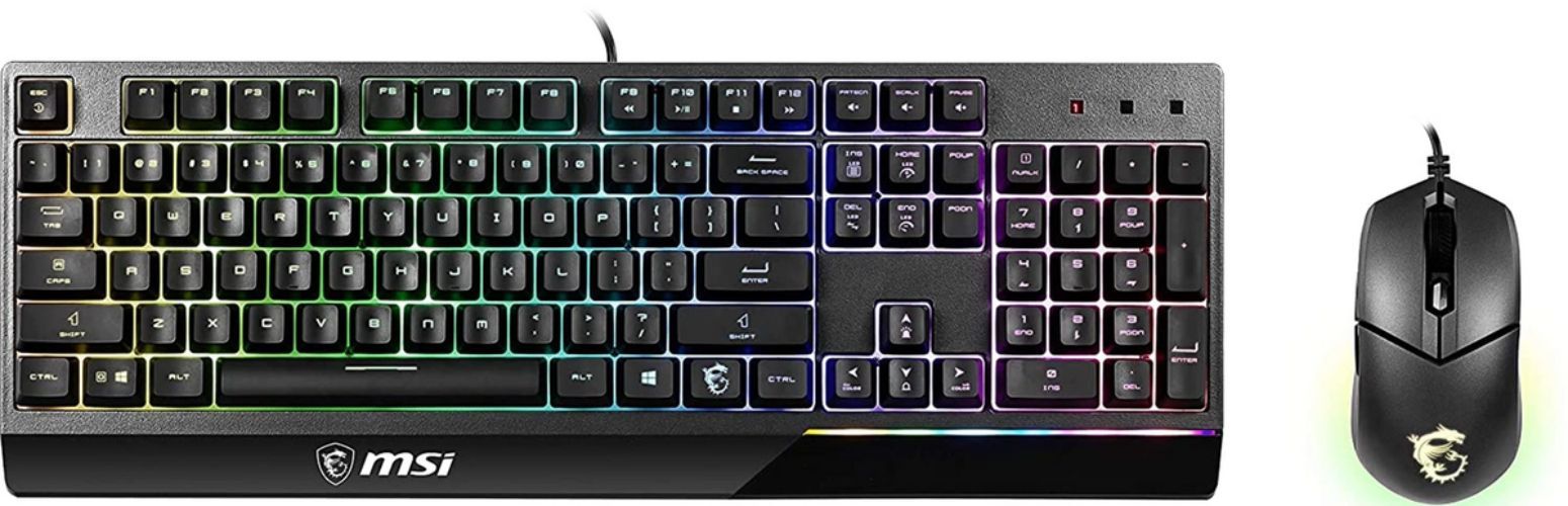 MSI Vigor GK30 Gaming Keyboard and Mouse Combo - Black