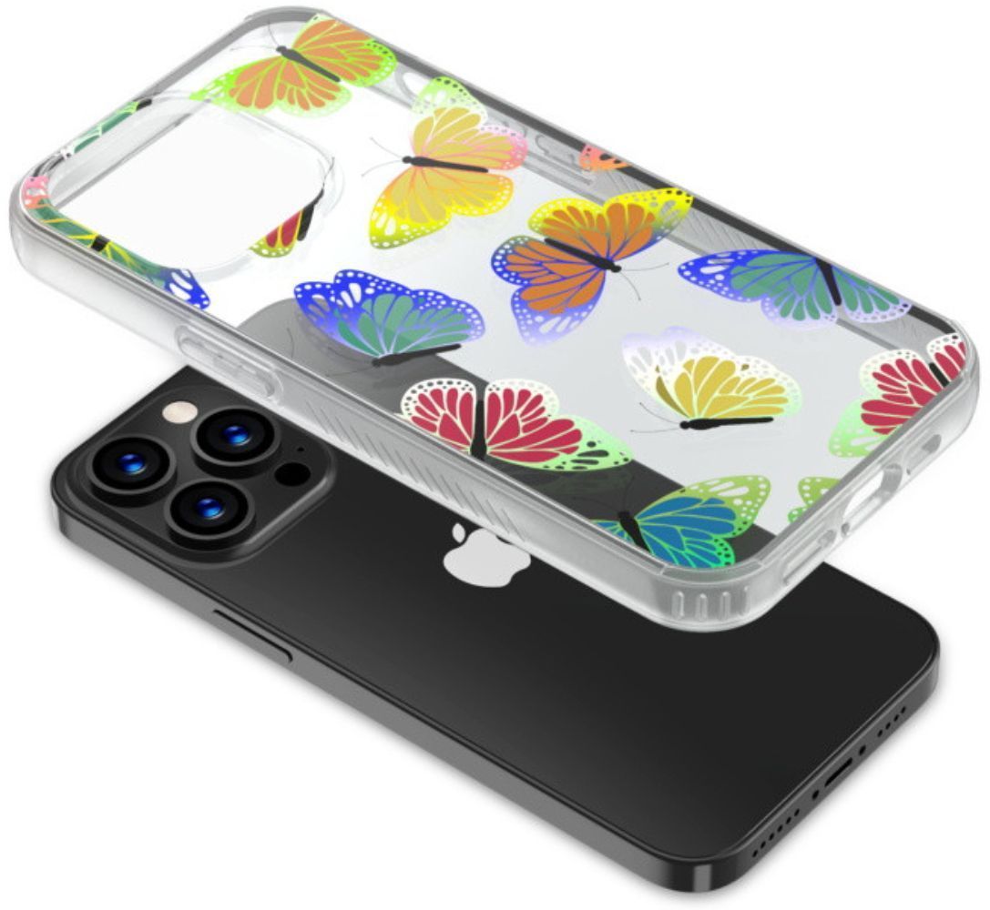 MyBat Pro Mood Series Phone Case for iPhone 13 Pro Max - Iridescent Butterflies - Brand New