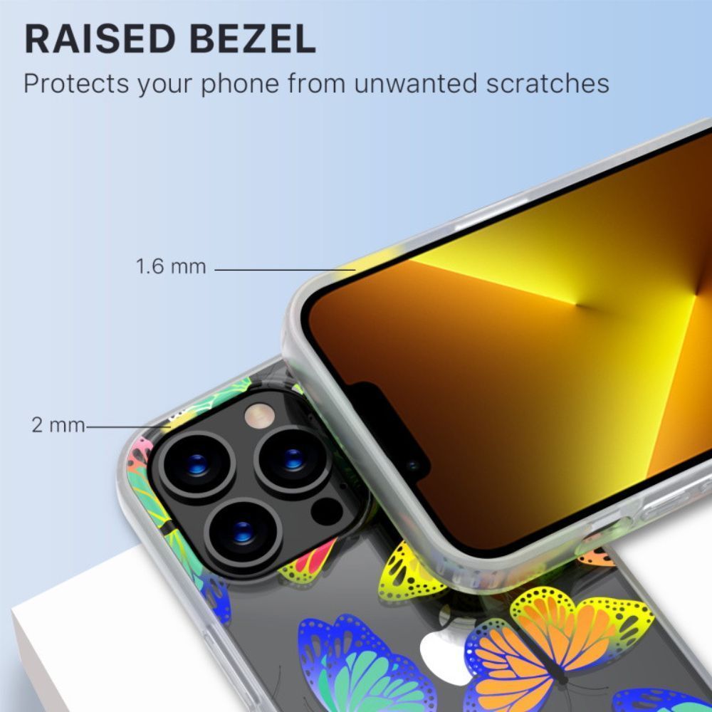 MyBat Pro Mood Series Phone Case for iPhone 13 Pro Max - Iridescent Butterflies - Brand New