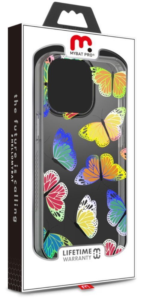 MyBat Pro Mood Series Phone Case for iPhone 13 Pro Max - Iridescent Butterflies - Brand New