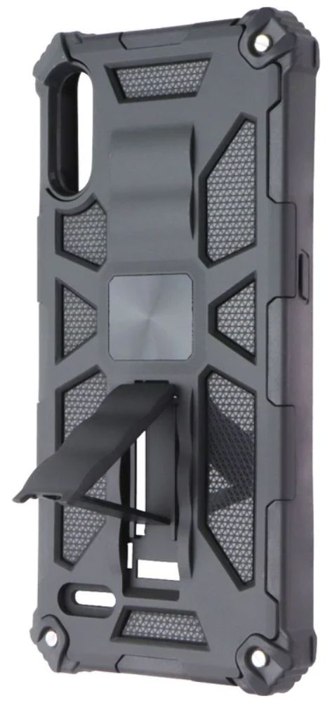 MyBat Rugged Kickstand Phone Case for LG K22 - Black/Black - Brand New