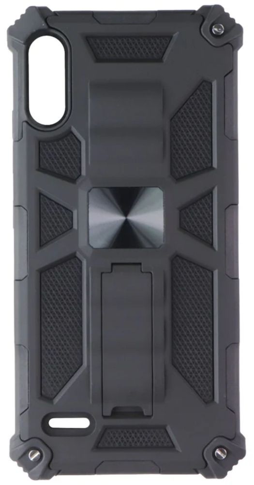 MyBat Rugged Kickstand Phone Case for LG K22 - Black/Black - Brand New