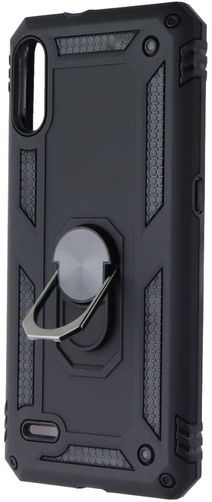 Mybat Rugged Phone Case with Ring Stand for LG K22 - Black