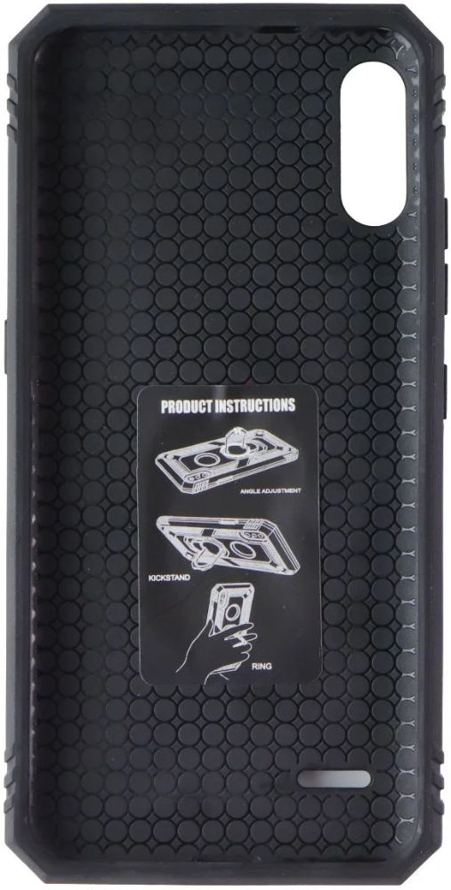 Mybat Rugged Phone Case with Ring Stand for LG K22 - Black
