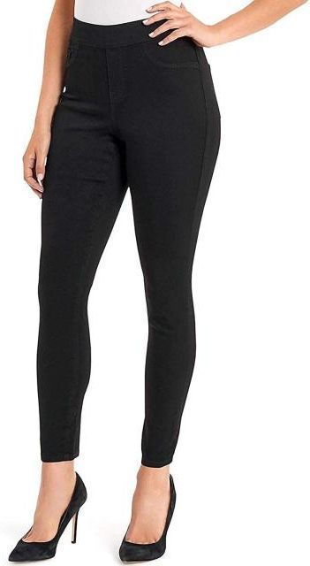 Nine West Women's Heidi Pull-On Skinny Jeans 14 - Black Rinse