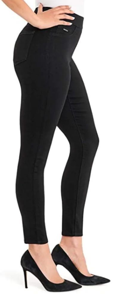 Nine West Women's Heidi Pull-On Skinny Jeans 14 - Black Rinse