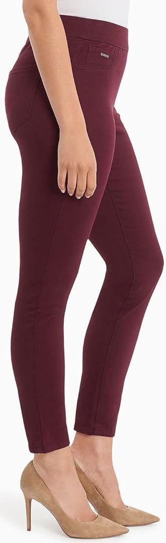 Nine West Women's Heidi Pull-On Skinny Jeans 4 - Cabernet