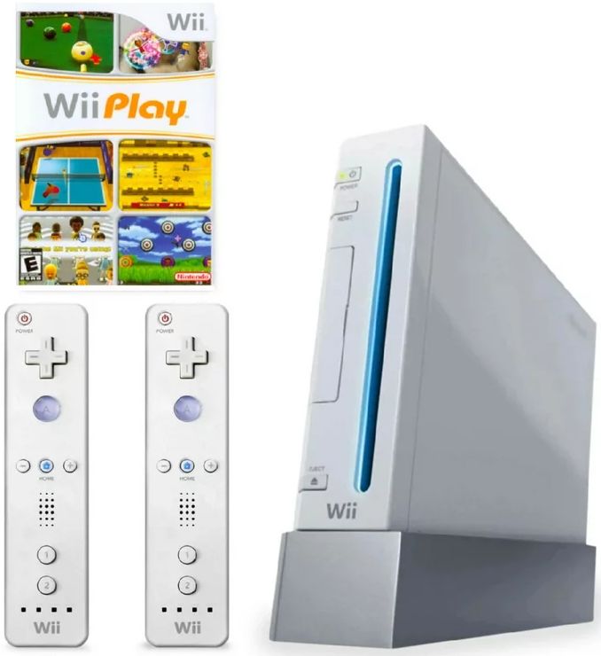 Nintendo Wii Console with Wii Play Bundle - White