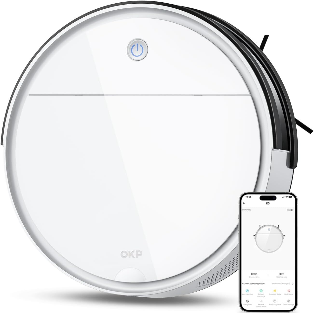 OKP Life K5 Robot Vacuum - White