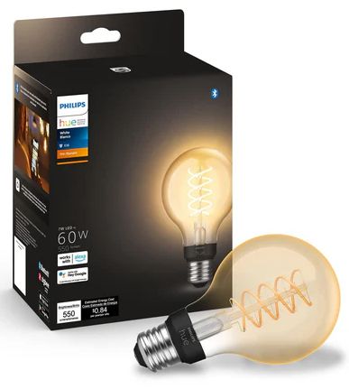 Philips Hue 60W Filament G25 Globe E26 Smart Bulb - Soft Warm White