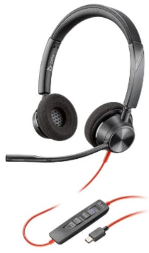 Poly com Blackwire 3320 USB-C (BW3320) Headphones - Black
