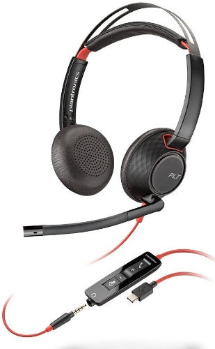 Poly com Blackwire 5220 USB-C (C5220 USB-C) Headphones - Black