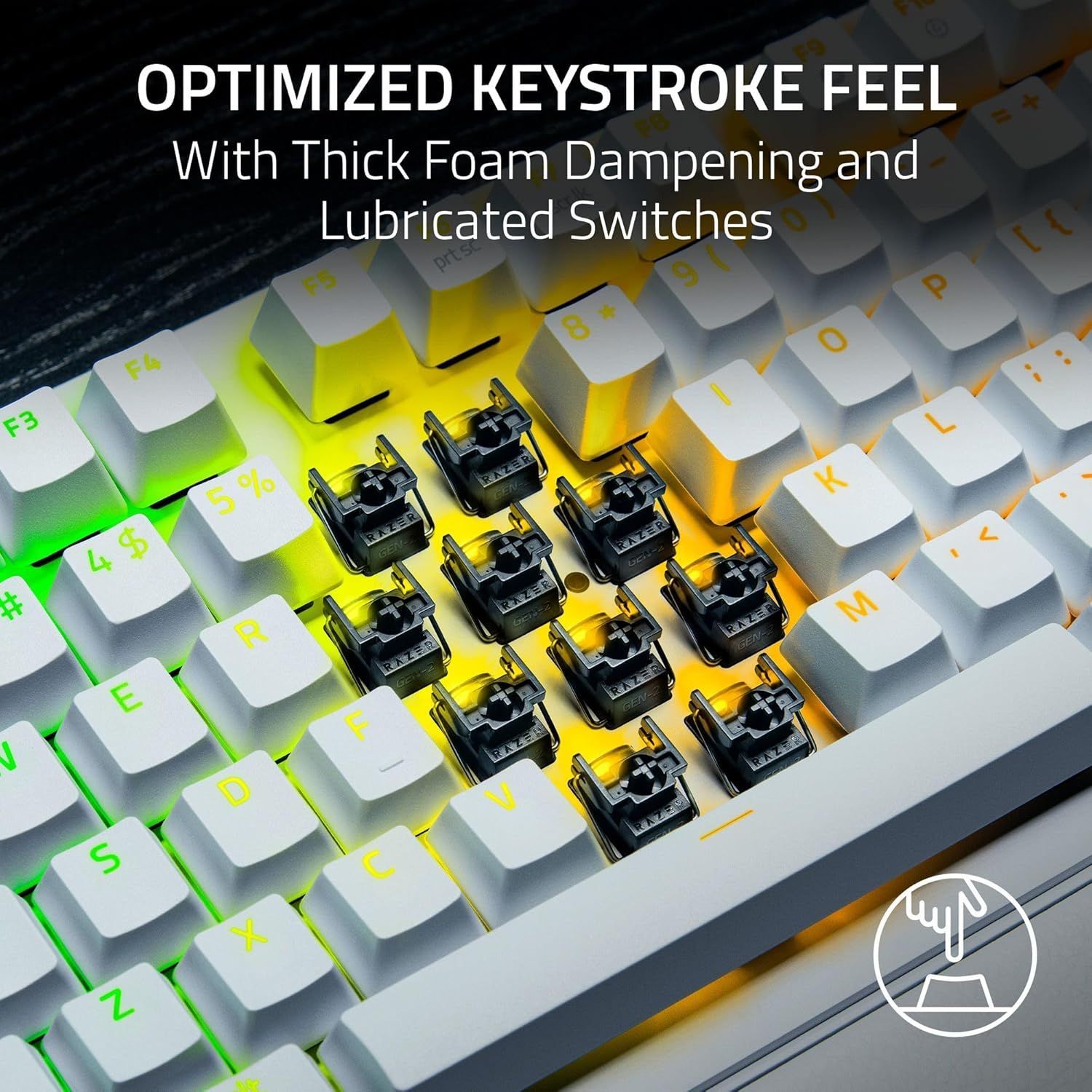 Razer Huntsman V3 Pro TKL 8KHz Gaming Keyboard - White
