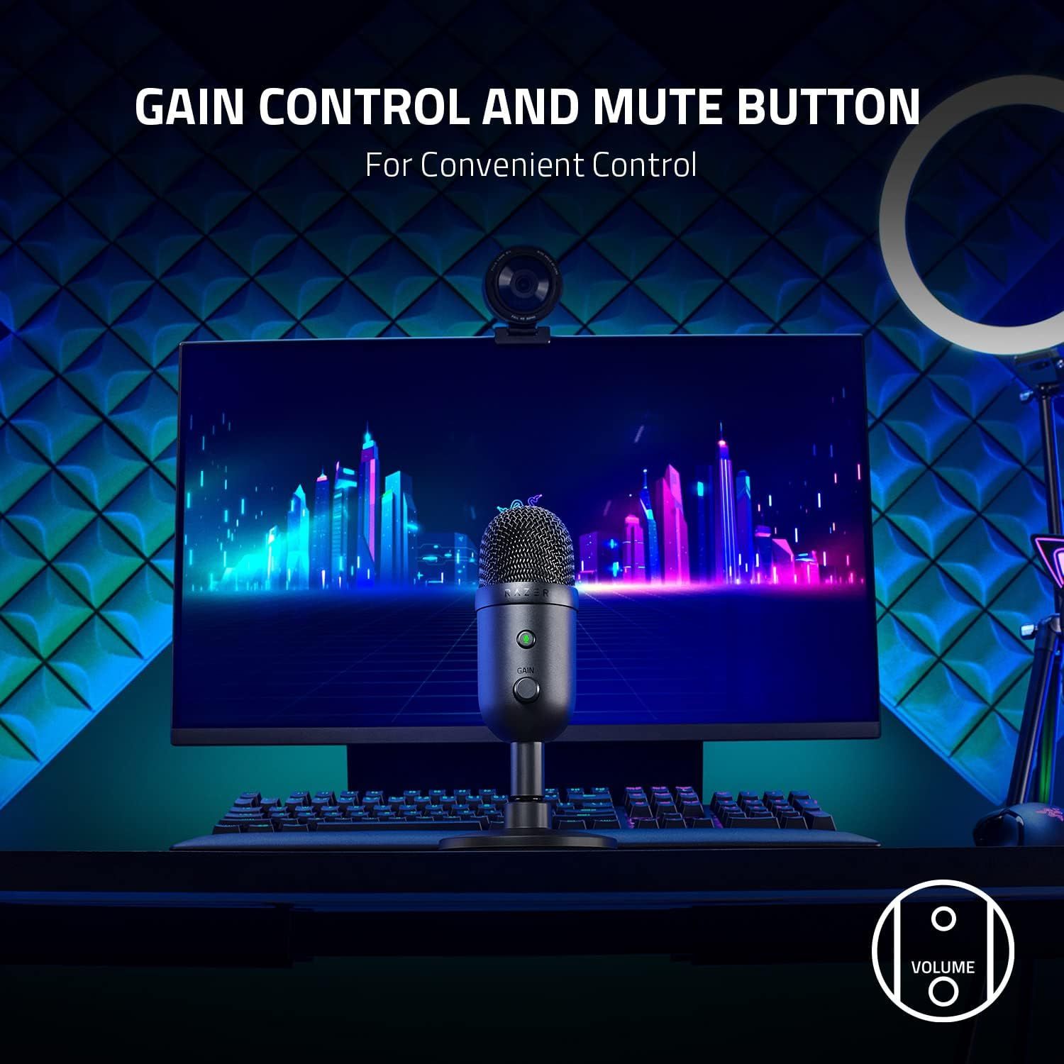 Razer Seiren V2 X USB Condenser Microphone for Streamers - Black