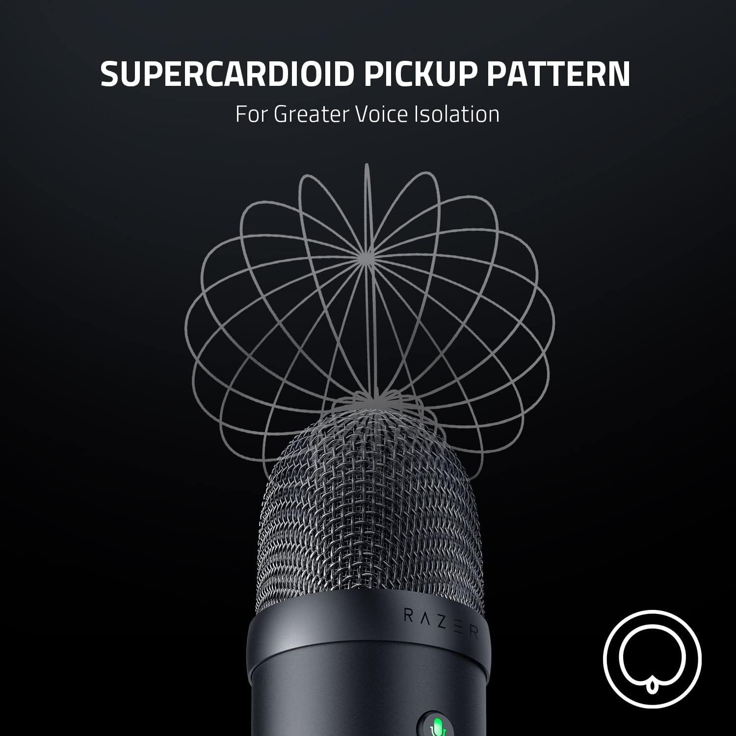 Razer Seiren V2 X USB Condenser Microphone for Streamers - Black