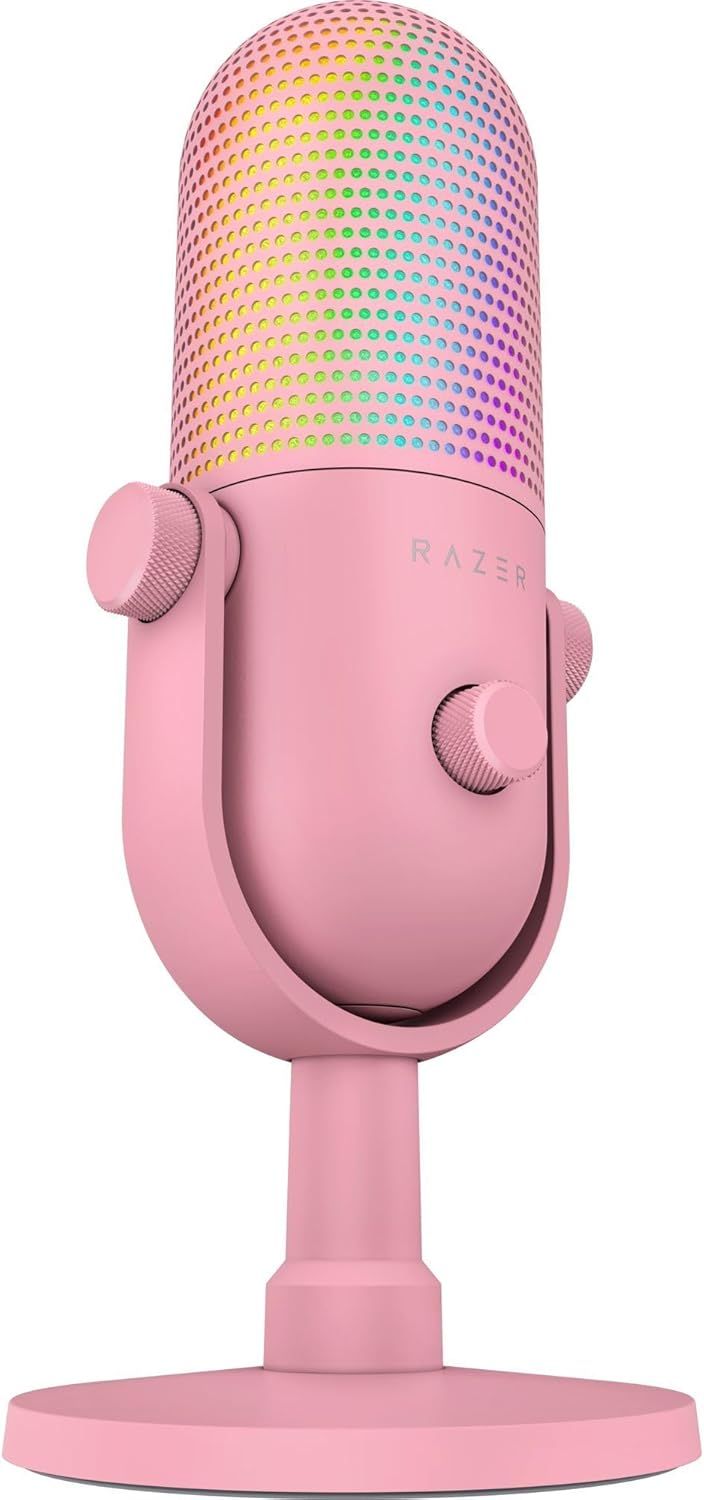 Razer Seiren V3 Chroma Condenser USB Microphone - Quartz Pink