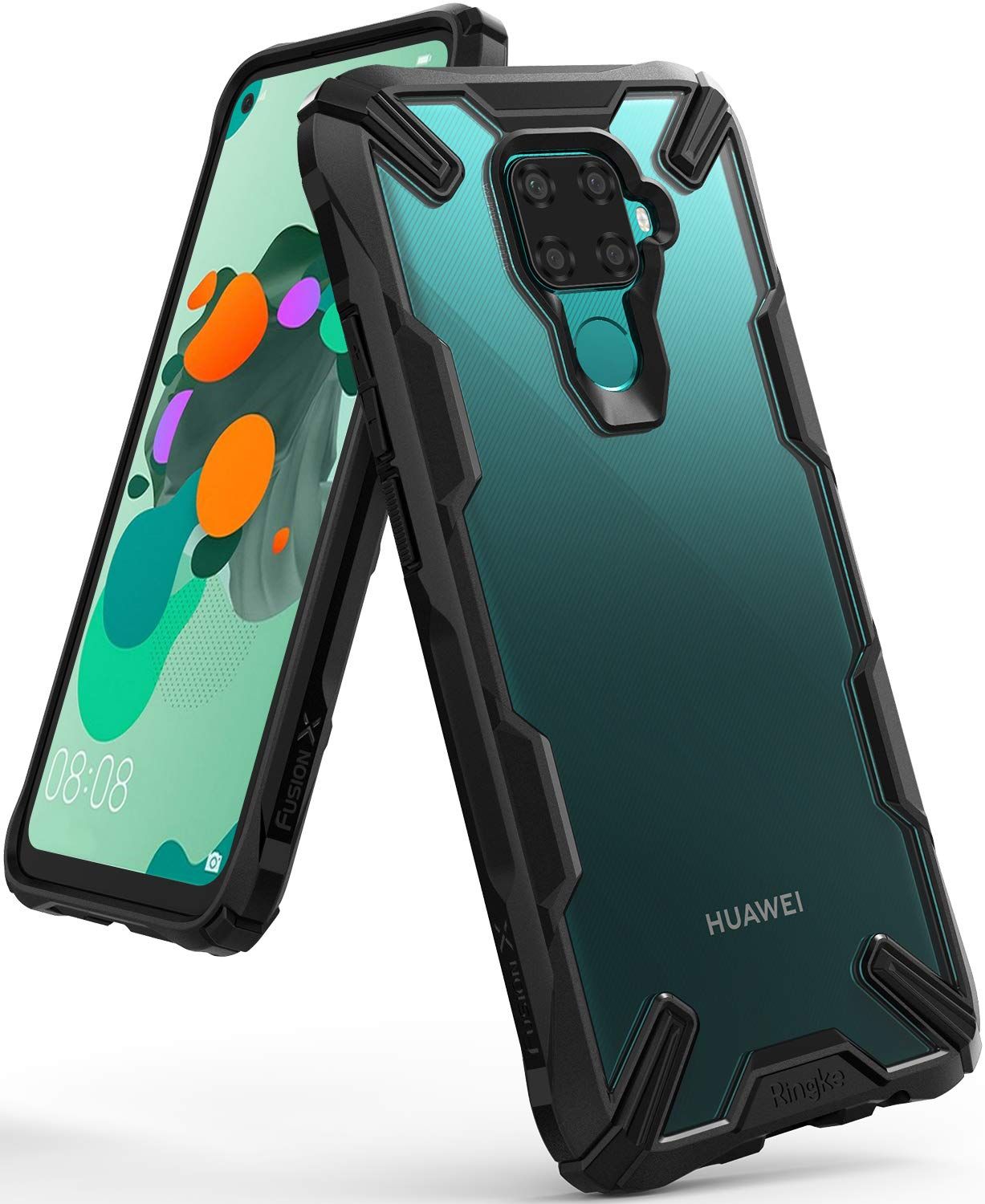 Ringke Fusion X Phone Case for Huawei Mate 30 Lite - Clear/Black