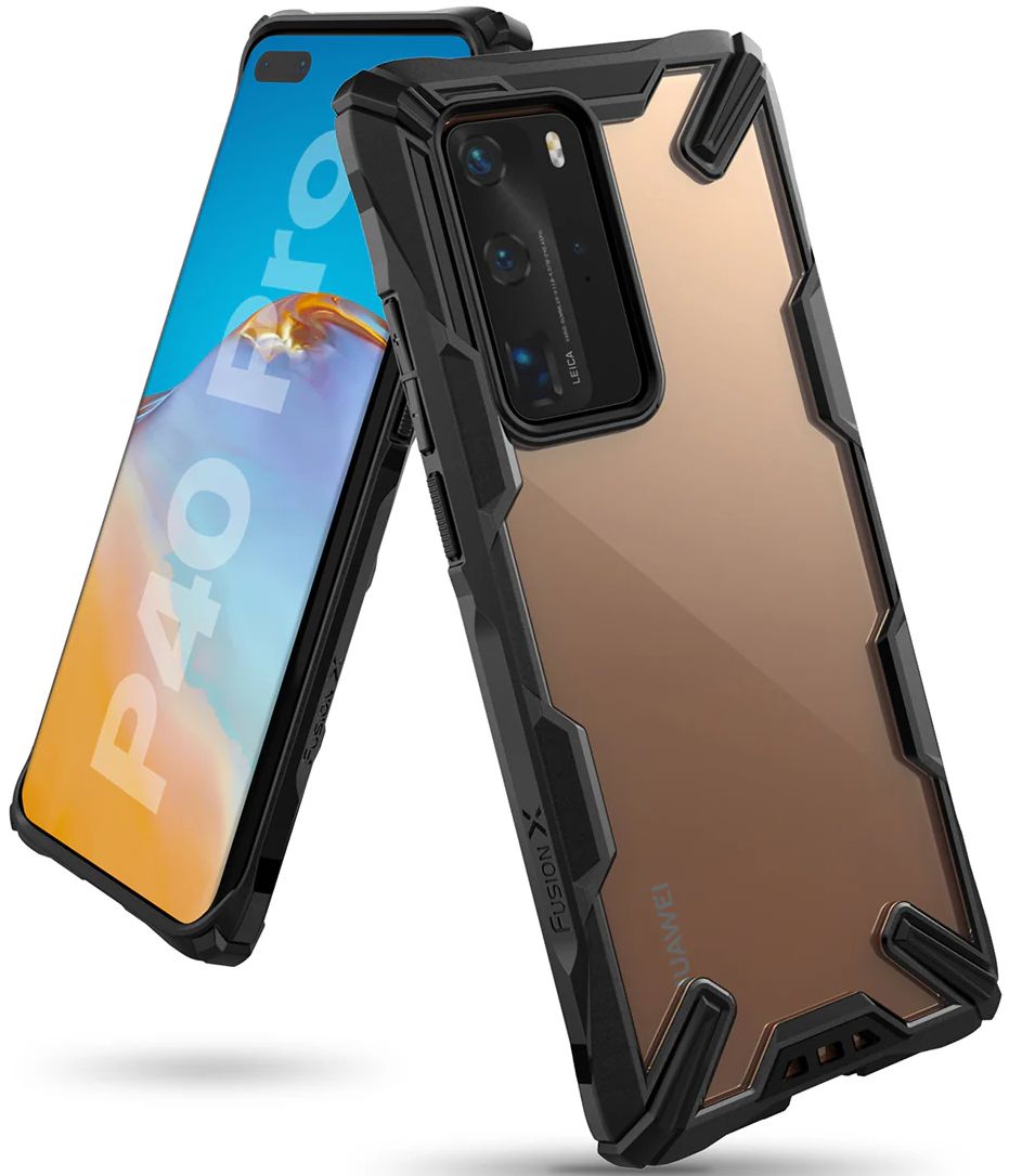 Ringke Fusion X Phone Case for Huawei P40 Pro - Clear/Black