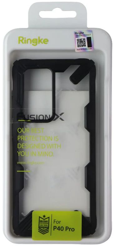 Ringke Fusion X Phone Case for Huawei P40 Pro - Clear/Black