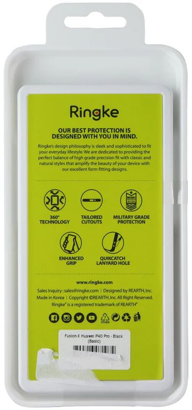 Ringke Fusion X Phone Case for Huawei P40 Pro - Clear/Black