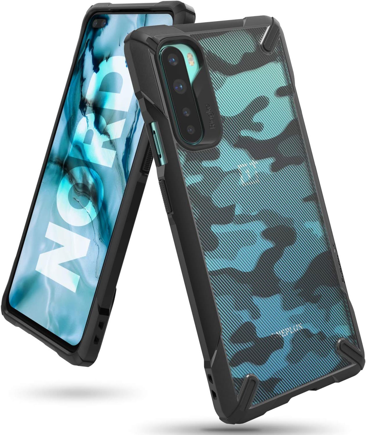 Ringke Fusion X Phone Case for OnePlus Nord - Camo Black