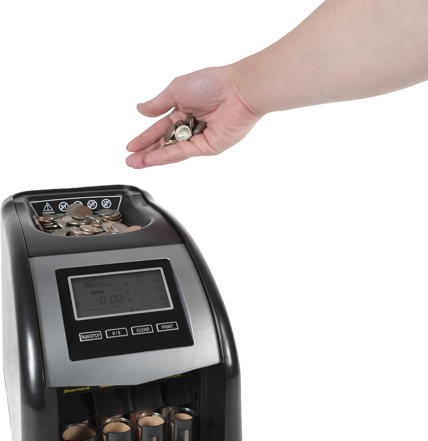Royal Sovereign Digital 4-Row Electric Coin Sorter - Black