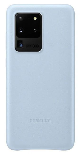 Samsung Leather Phone Cover for Galaxy S20 Ultra (5G) - Blue