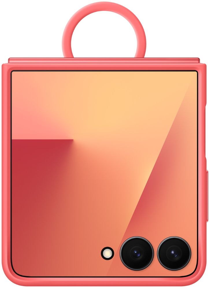 Samsung Ring Phone Case (Silicone) for Galaxy Z Flip7 - Red - Brand New