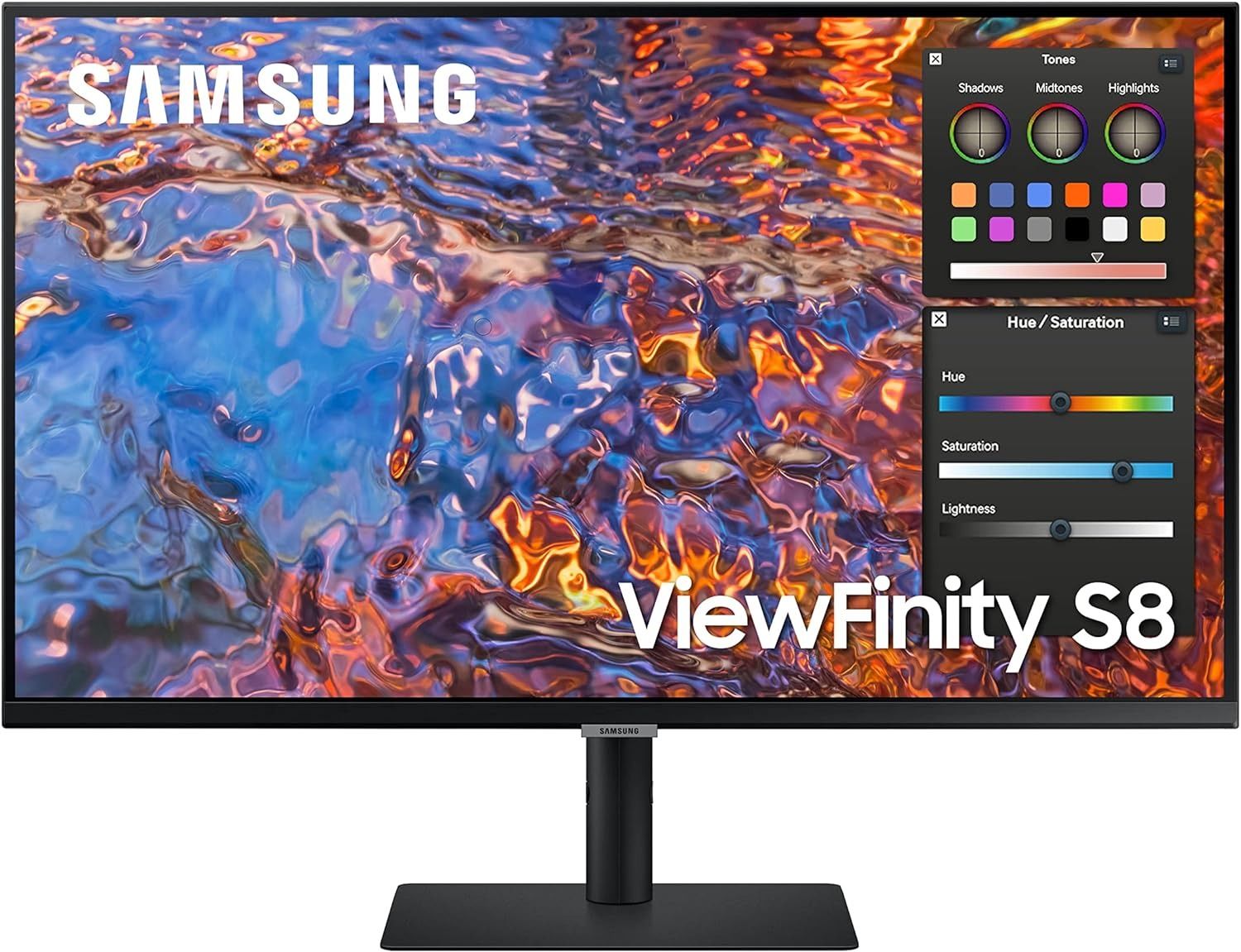 Samsung S8 4K IPS FreeSync Monitor 32" - Black - 32 Inch