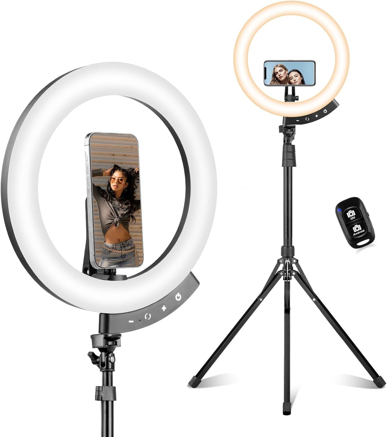 Sensyne 12" Ring Light with 62" Tripod Stand - Black