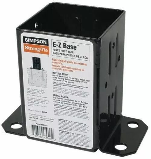 Simpson Strong-Tie FPBB44 E-Z Base 4x4 Post Base - Black