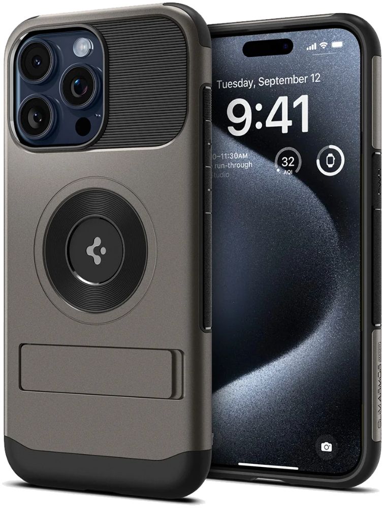 Spigen Slim Armor (MagFit) Phone Case for iPhone 15 Pro - Gunmetal