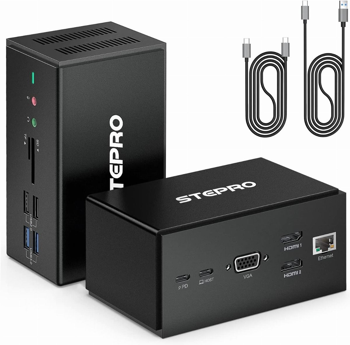 Stepro 14 in 1 USB-C Docking Station - Black