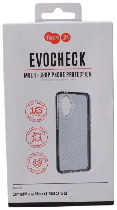 Tech21 EvoCheck Phone Case for OnePlus Nord N20 5G - Smokey Black