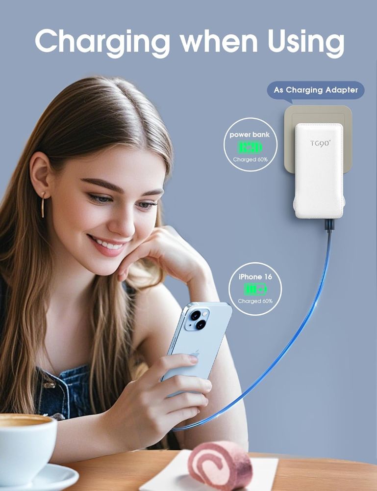 TG90° Z53 10000mAh 4-Port Power Bank - White