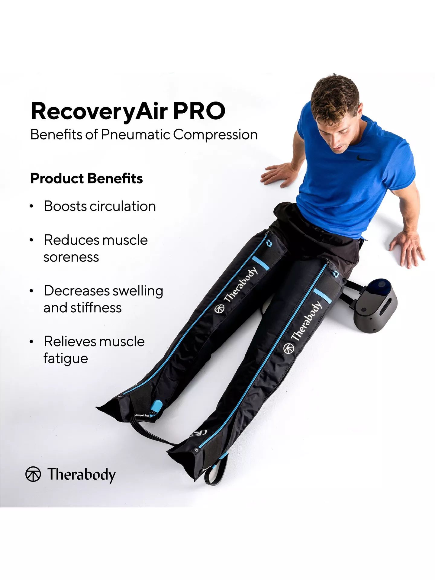 Therabody RecoveryAir Pro Compression Boots (Medium) - Black