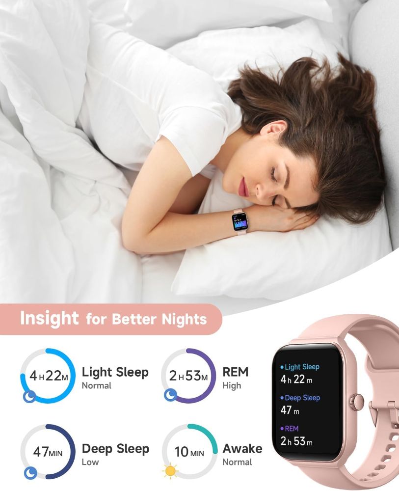 TOOBUR IDW16 Smartwatch - 49mm - Pink Plastic Case with Pink Silicone Silicone Band