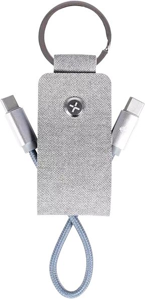 Tylt USB-C to USB-C Portable Keychain Cable - Gray
