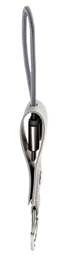 Tylt USB-C to USB-C Portable Keychain Cable - Gray